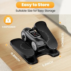 Yagud Under Desk Elliptical Machine Portable Quiet Electric Seated Pedal with Re