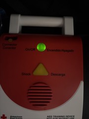 American Red Cross AED Training Practice Device English or Spanish complete set