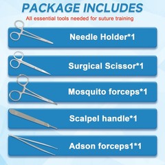 Spectabilis Suture Practice Kit,Silicone Suturing Pad with Wound Closure…
