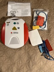 American Red Cross AED Trainer Training Practice Device English & Spanish WORKS
