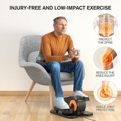ESL Under Desk Elliptical Portable Leg Exerciser for Seniors Assembled Seated