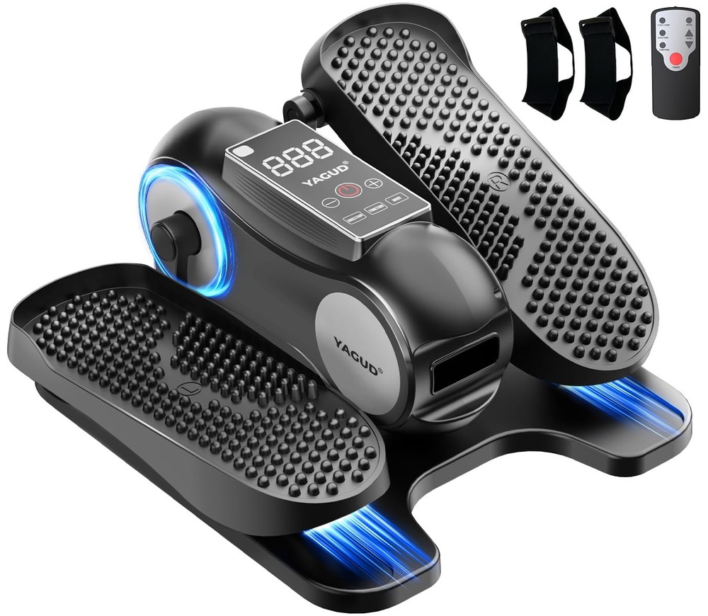 Yagud Under Desk Elliptical Machine Portable Quiet Electric Seated Pedal with Re