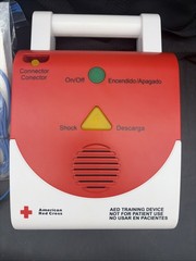 American Red Cross AED Training Practice Device English or Spanish complete set