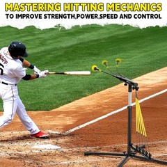 Jascopro Baseball Swing Trainer 5 Power Bandsheight Adjustable 31-47 Inches