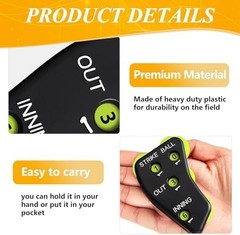 Deekin 4 Wheel Baseball Umpire Clicker Black Indicator Gear Practical Baseball C