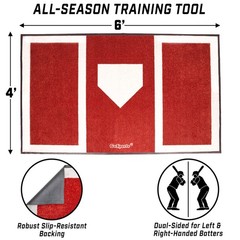 GoSports Baseball and Softball Hitting Mat – 6 x 4 ft