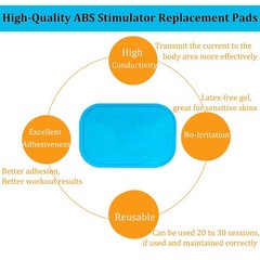 KASBEE ABS Gel Pads, 50PCS Muscle Stimulator Pads Replacement for Ultimate…