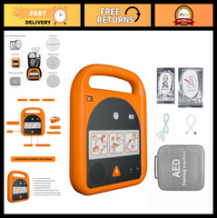 Portable AED Trainer Device – 4 Scenarios, English Voice Prompts for First Aid S