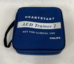 Philips M3752A HeartStart AED Trainer 2 w/ Case + Battery Holder (6x PC1400)