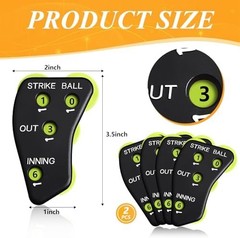 Deekin 4 Wheel Baseball Umpire Clicker Black Indicator Gear Practical Baseball C