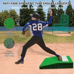 Kuibonu Pitching Mound Portable Baseball Pitchers Mound Pitching Rubber