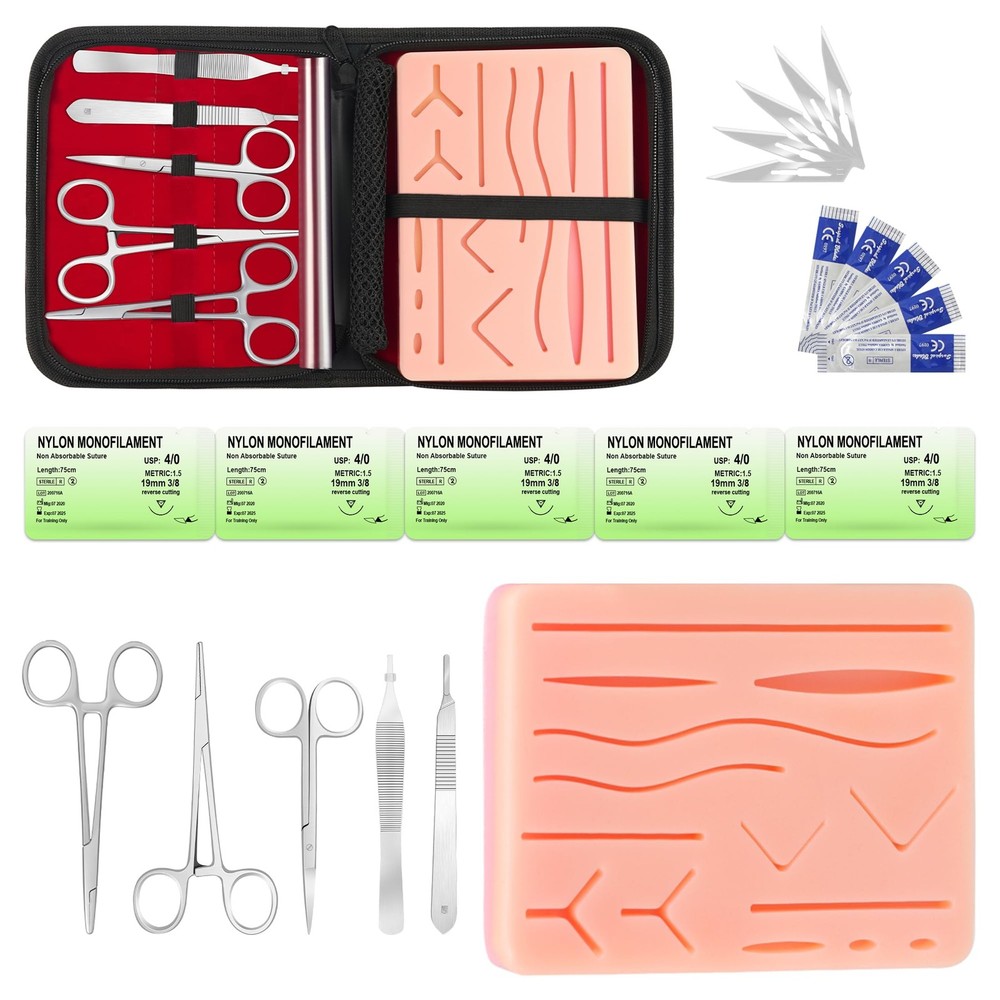 Spectabilis Suture Practice Kit,Silicone Suturing Pad with Wound Closure…
