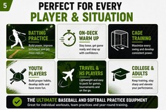 Aero Swing Air Resistance Bat Speed Trainer for Baseball & Softball