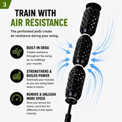 Aero Swing Air Resistance Bat Speed Trainer for Baseball & Softball