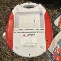 American Red Cross AED Trainer Training Practice Device English & Spanish WORKS