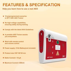 2sets/lot AED Trainer First Aid Training Kit CPR Teaching Machine Defibrillator