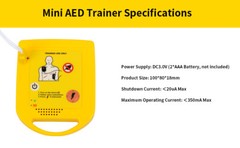 Pack of Mini AED Trainer XFT-D0009 First Aid CPR Training Pads + Face Shields