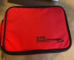 WNL AED Trainer with Adult and Pediatric pads for CPR training. With box and bag