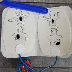 American Red Cross AED Trainer Training Practice Device English & Spanish WORKS