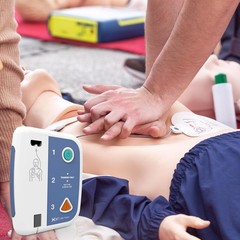AED Trainer XFT-120C+ First Aid Training Teaching Kit Train Electrode Pad Cable