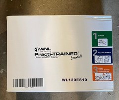 WNL AED Trainer with Adult and Pediatric pads for CPR training. With box and bag