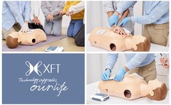 AED Trainer XFT-120C+ First Aid Training CPR Train Unit with Electrode Pad Cable