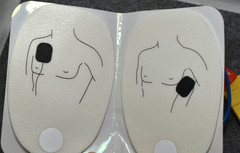 American Red Cross AED Training Practice Device Replacement Pads and Booklet