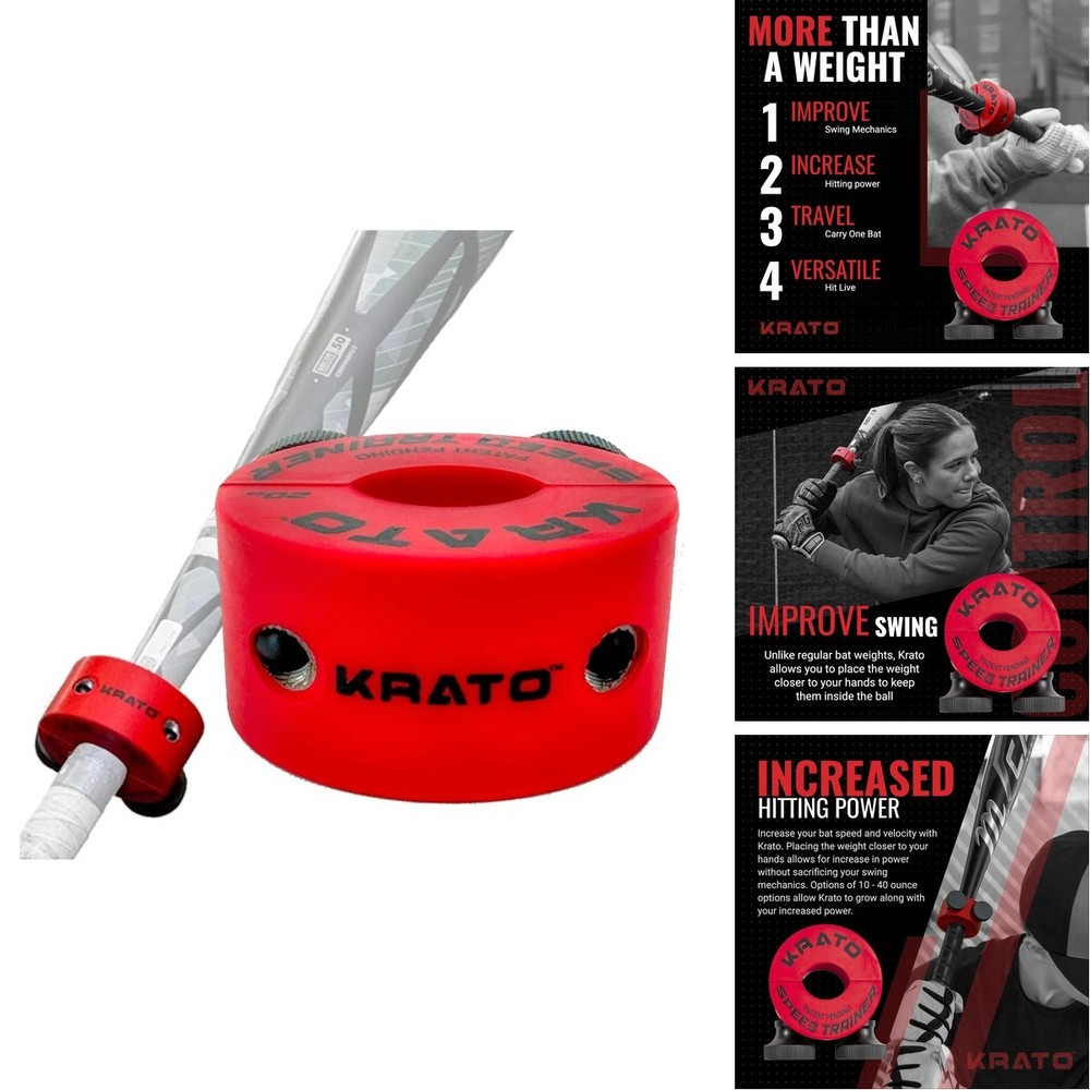 Krato Bat Weights Krato Bat Batting Training Aid Placed Above Through Hit Live
