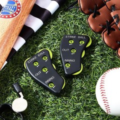 Deekin 4pcs 4 Wheel Baseball Umpire Clicker Indicator Gear Practice Black
