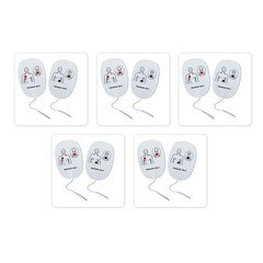 Mini AED Trainer Pads – 5 Pairs Practice Pads for Adult & Child Use, Replacement