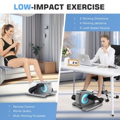 ANCHEER Under Desk Elliptical Machine, Electric Seated Pedal Exerciser, Mini