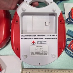 American Red Cross AED Trainer CPR Training Defibrillator w Pads & Case SET OF 2