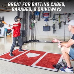 GoSports Baseball and Softball Hitting Mat – 6 x 4 ft