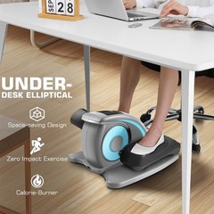ANCHEER Under Desk Elliptical Machine, Electric Seated Pedal Exerciser, Mini
