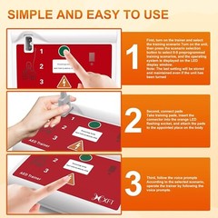 2sets/lot AED Trainer First Aid Training Kit CPR Teaching Machine Defibrillator