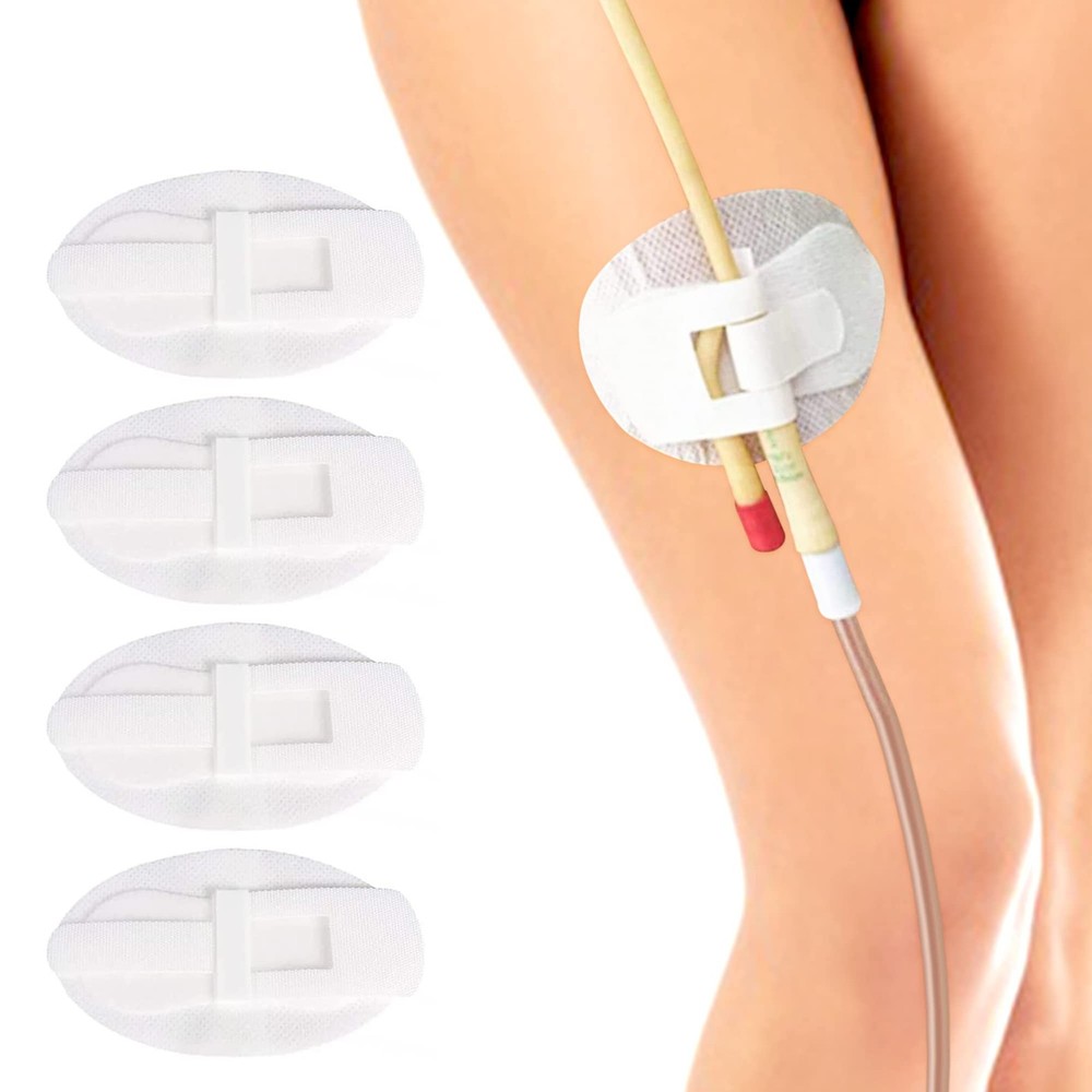 Foley Catheter Stabilization Device, Urinary Leg Bag Holder, Pack of 4 White