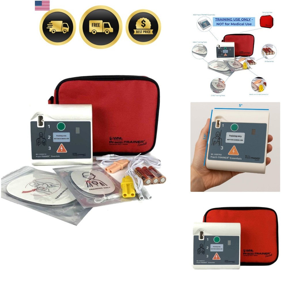 WL120ES10 Practi-Trainer Essentials AED Training Kit – Base Model with Reusab…