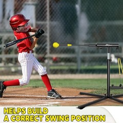 Jascopro Baseball Swing Trainer 5 Power Bandsheight Adjustable 31-47 Inches