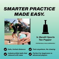 Bandit Sports Tee Popper Durable Nylon Strength Batting Tee For Perfect Swings