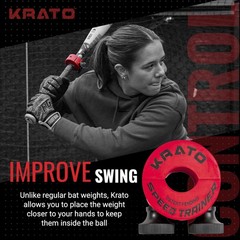 Krato Bat Weights Krato Bat Batting Training Aid Placed Above Through Hit Live