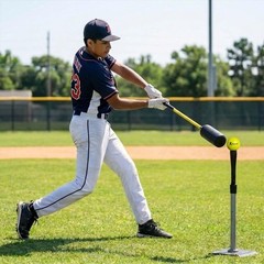 Tiluobat Baseball Swing Trainer Bat with 12 Soft Practice Balls Carry Bag