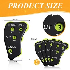 Deekin 4pcs 4 Wheel Baseball Umpire Clicker Indicator Gear Practice Black