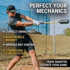 Tiluobat Baseball Swing Trainer Bat with 12 Soft Practice Balls Carry Bag