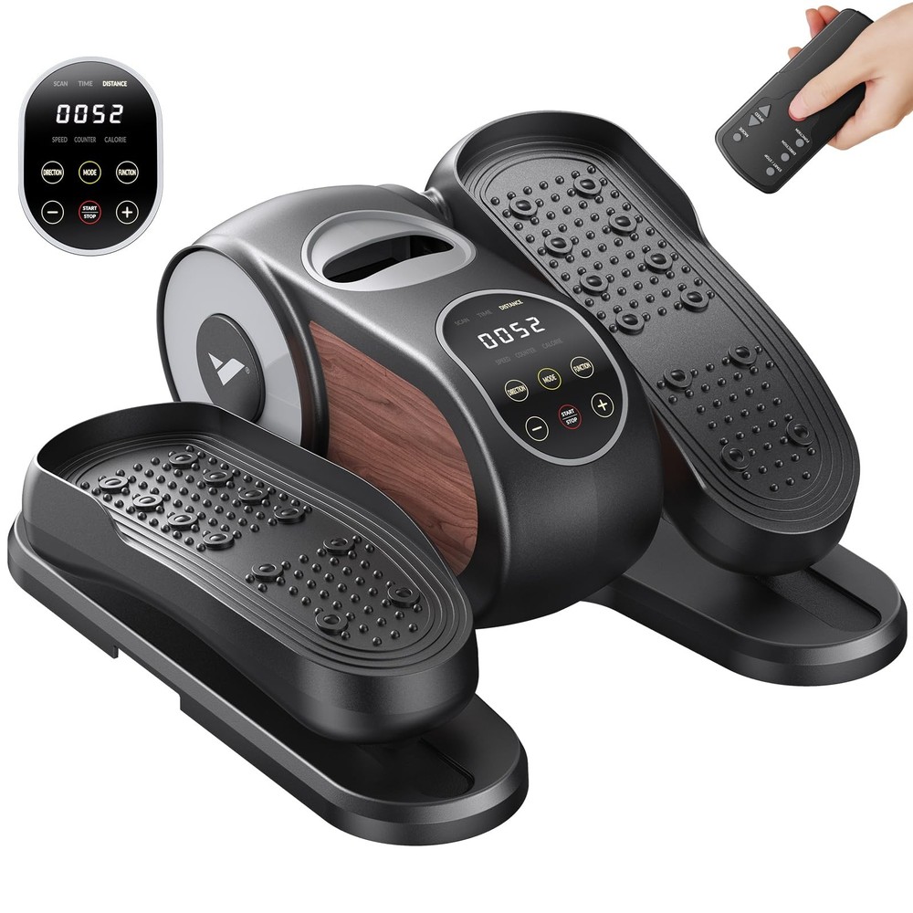 MERACH Under Desk Elliptical Machine Leg Exerciser Sitting Seniors Remote Contro