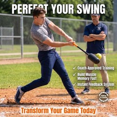 Tiluobat Yellow Baseball Rope Swing Training Bat Comes 12 Training Balls And 1