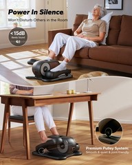 MERACH Under Desk Elliptical Machine Leg Exerciser Sitting Seniors Remote Contro