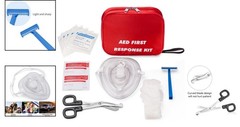 Comprehensive AED First Kit with CPR Mask, Gloves & Wipes for Training Needs