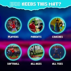 Attackletics Attack Mat For Batting Tee Practice Hitting Mat To Learn Optimal