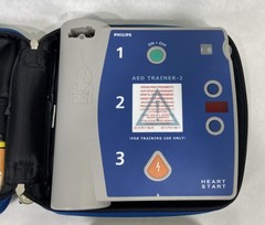 Philips M3752A HeartStart AED Trainer 2 w/ Case + Battery Holder (6x PC1400)