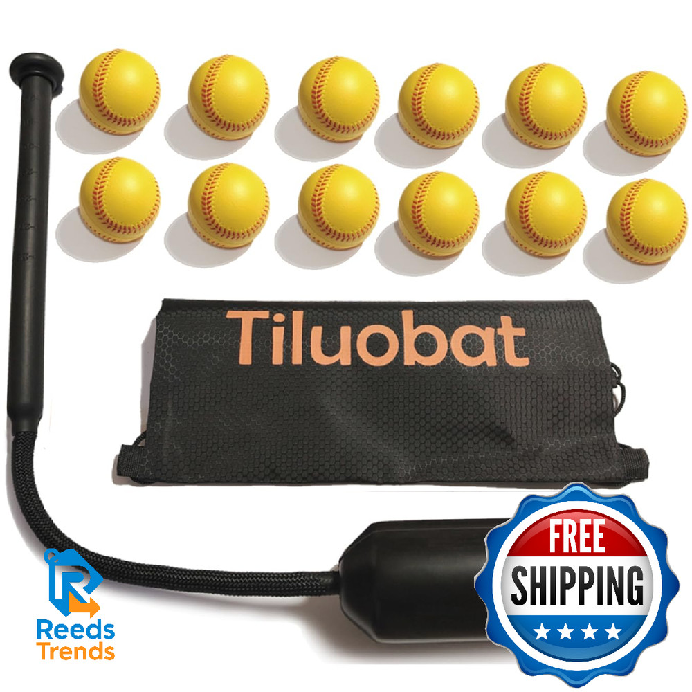 Tiluobat The Yellow Baseball Swing Trainer Kit Includes 12 Training Balls And 1